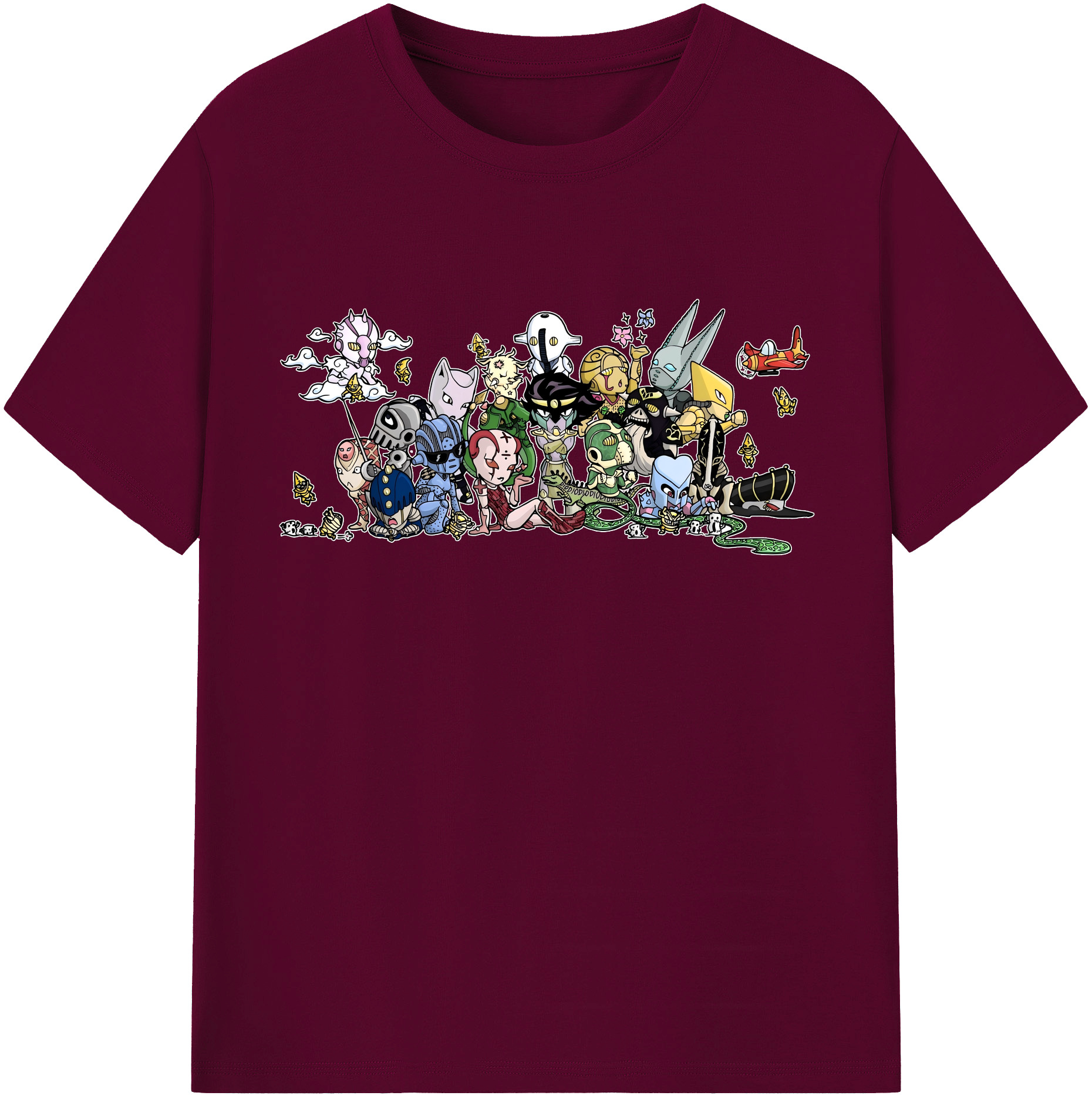 （画像用） ジョジョの奇妙な冒険 JoJo's Bizarre Adventure レディースカジュアルプリントTシャツ（綿100％）